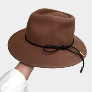 Vintage Summer & Rose 100% Wool Medium Brown Fedora Hat